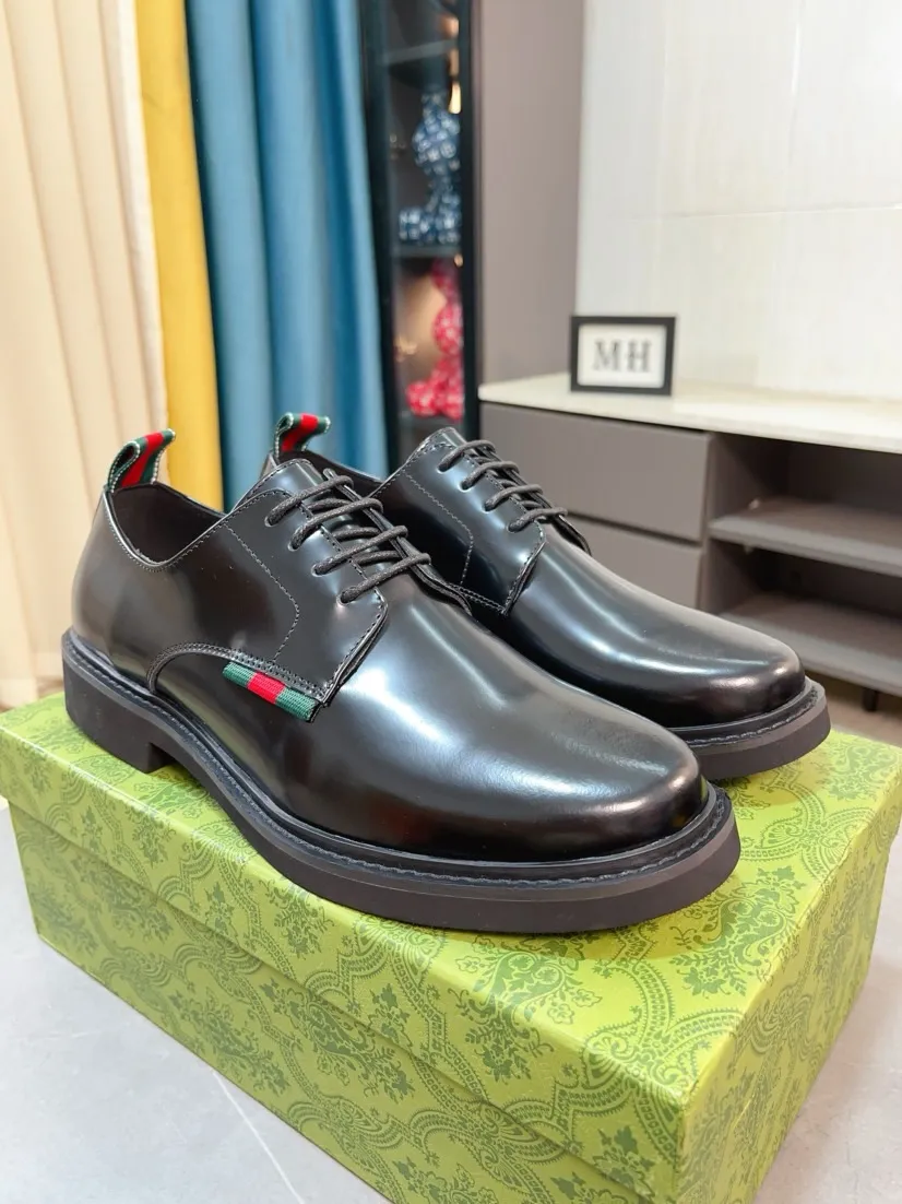 Men's men's shoes💰560🌹🌹Niuli [GUCCI] Formal men's leather shoes [strong][strong][strong] New model coming ~ original quality ☺The upper is imported from Italy with open edges, the leather is soft and delicate, and the wear-resistant and non-slip combination outsole is dignified and domineering, and the luxury charm is unobstructed! The natural and free nouveau riche leads the trend. Code number: 38-44